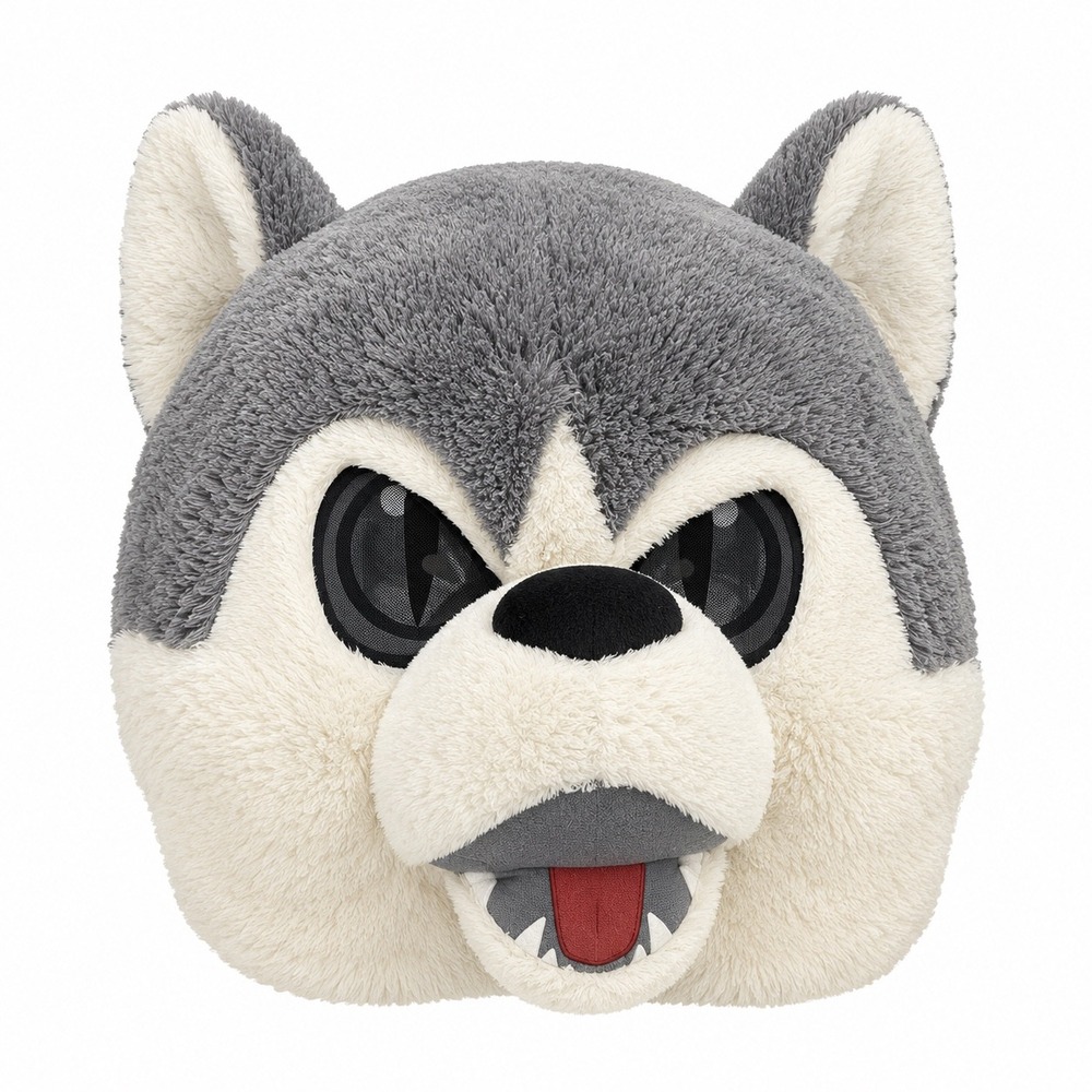 Dan Dee Big Greeter Heads Wolf Husky Plush Mascot Mask Halloween Adult OS